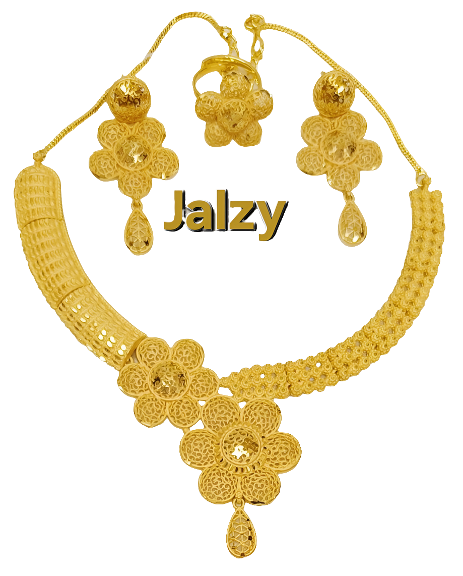 Short necklace set gold plated