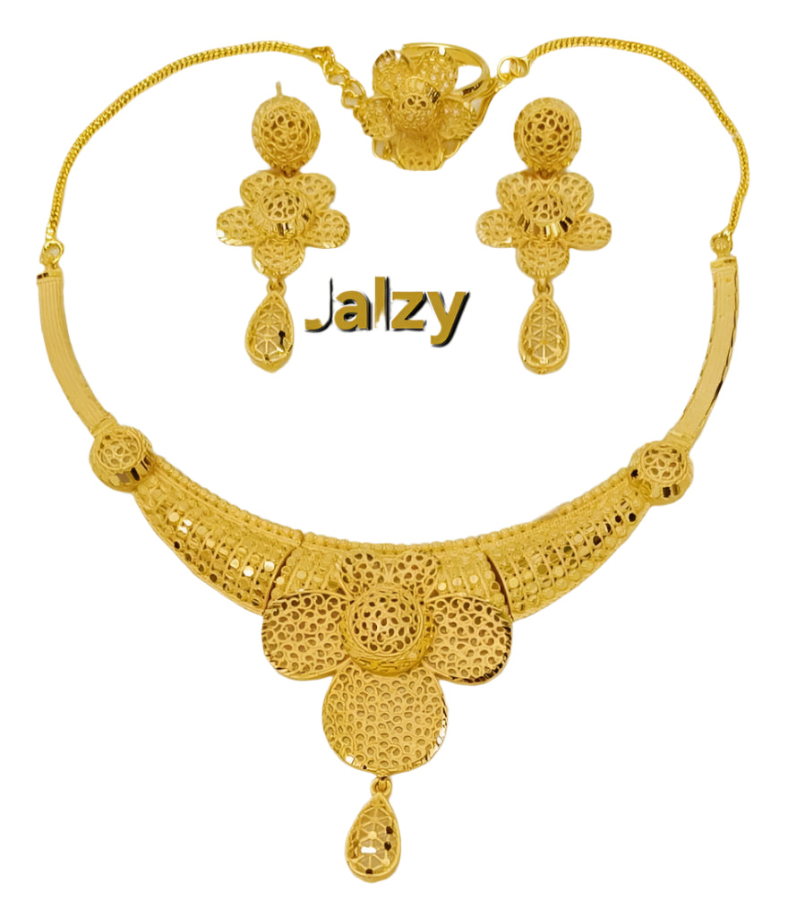 Short necklace set gold plated