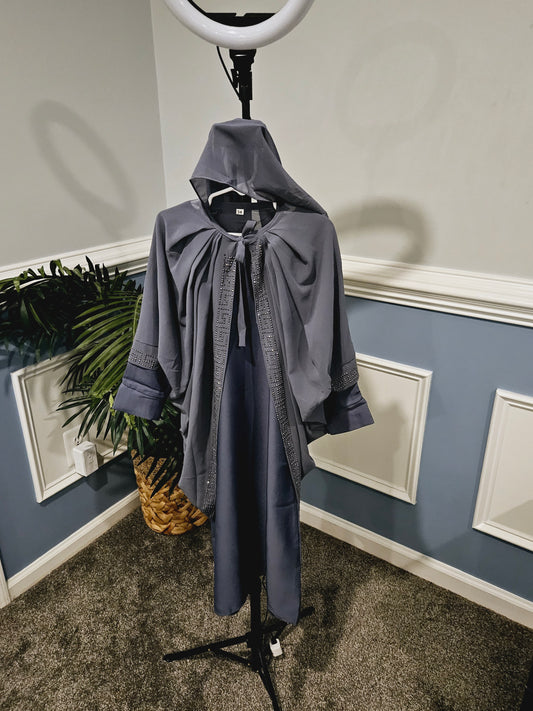 Kid's Grey Abaya