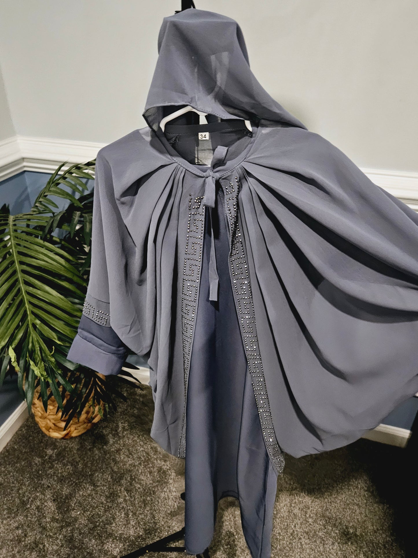 Kid's Grey Abaya