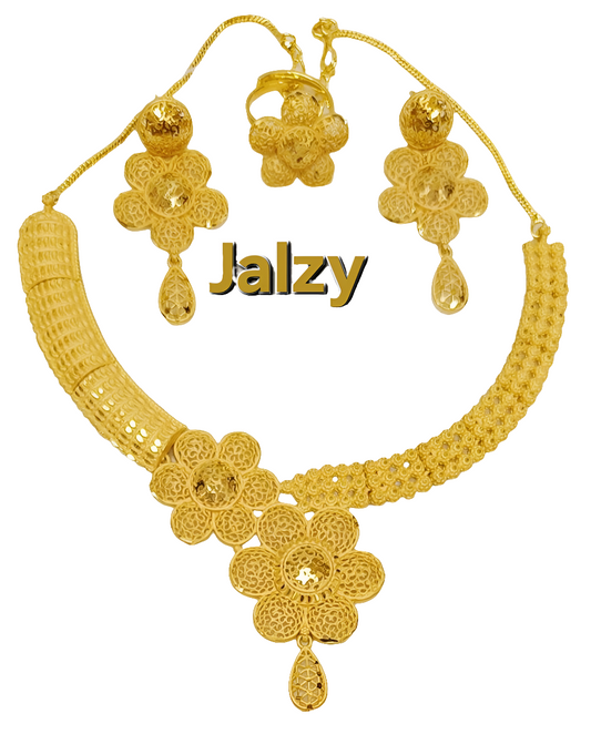 Short necklace set gold plated