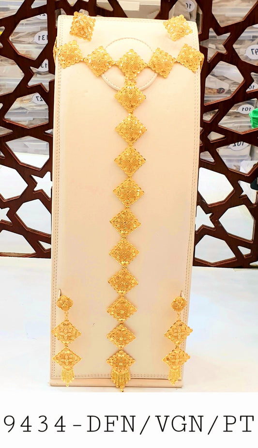 Choker long set gold plated jewelry