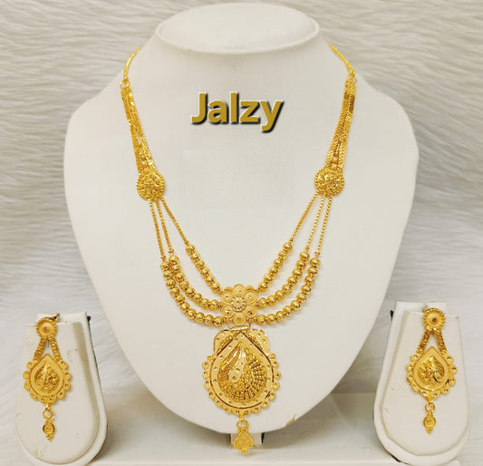 Short necklace set gold plated