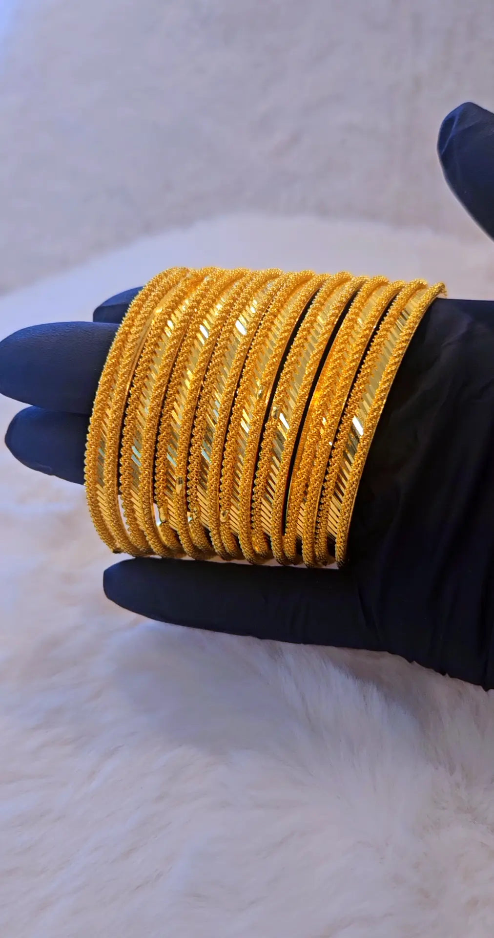 Gold plated bangles
